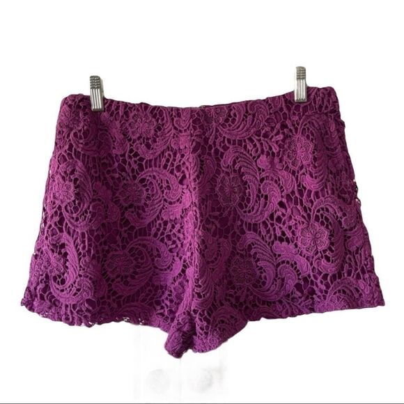 Gianni Bini High Waist Lace Shorts, Size Medium - Picture 1 of 8